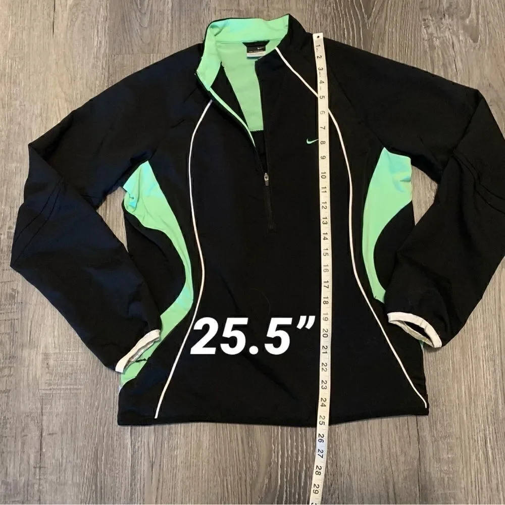 Nike sphere dry black/mint quarter zip pull-over size M